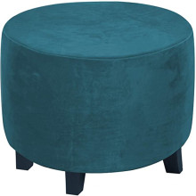 Indoor Round Ottoman Slipcover Covers Slipcover